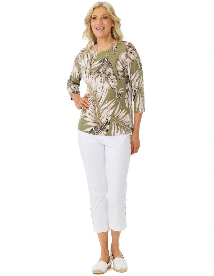 Palm Leaf 3/4 Sleeve Tee image 4