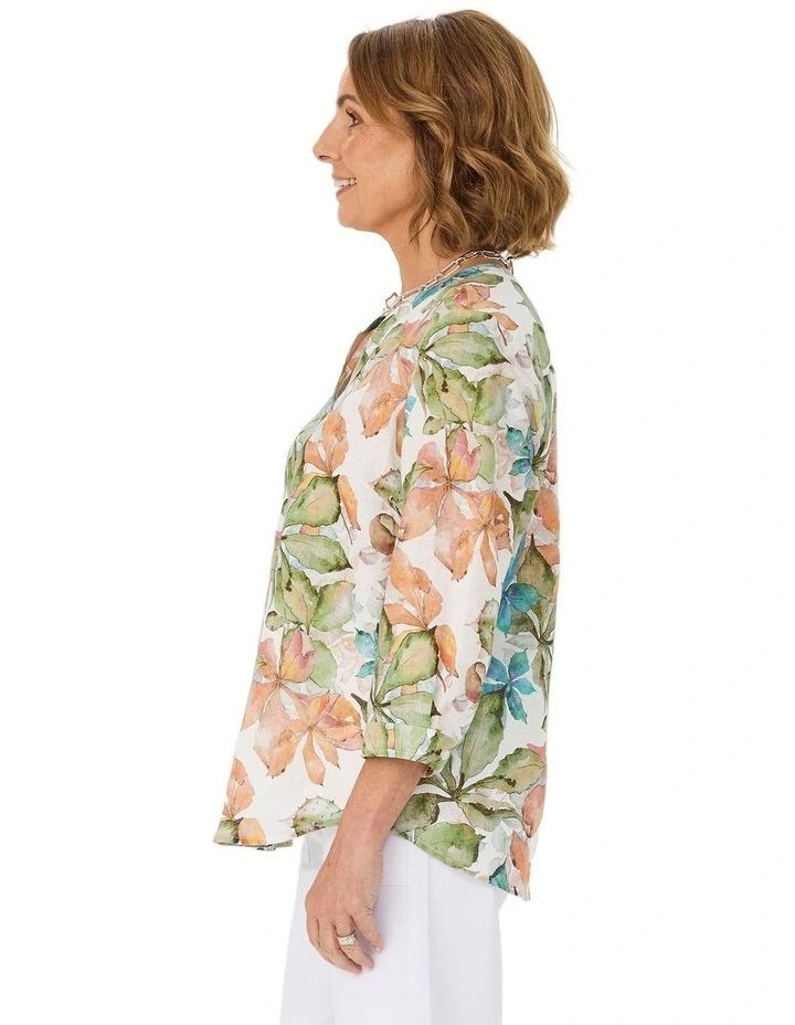 Chianti Open Neck 3/4 Sleeve Shirt image 3