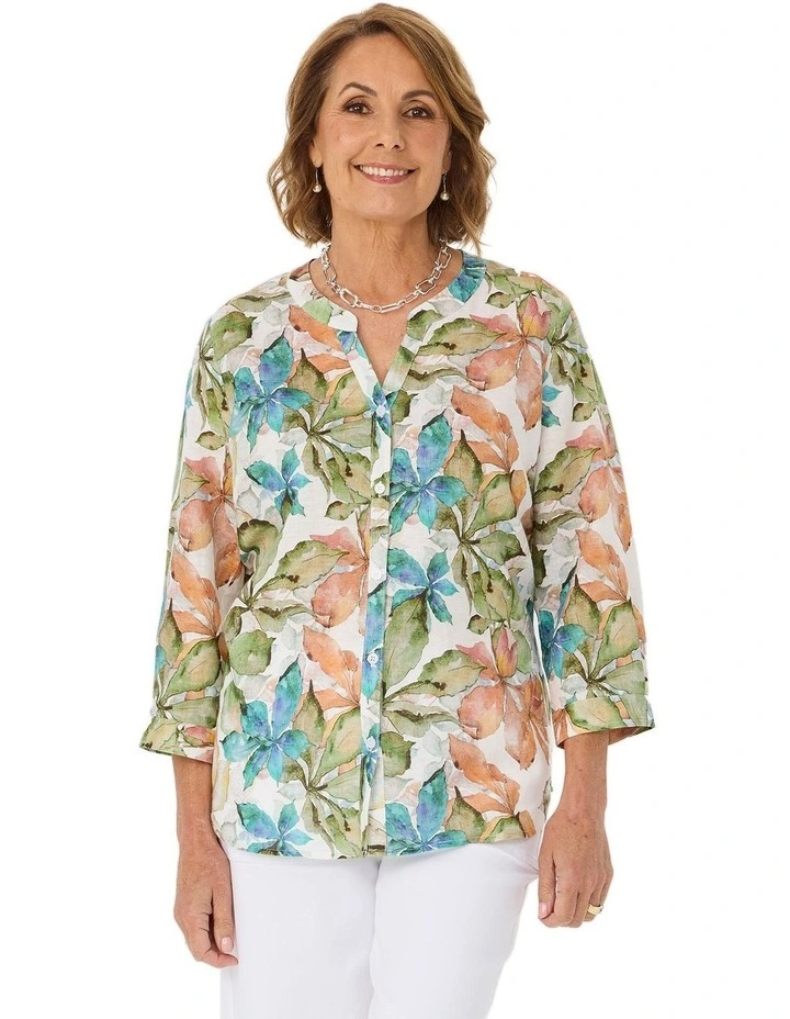 Chianti Open Neck 3/4 Sleeve Shirt image 5