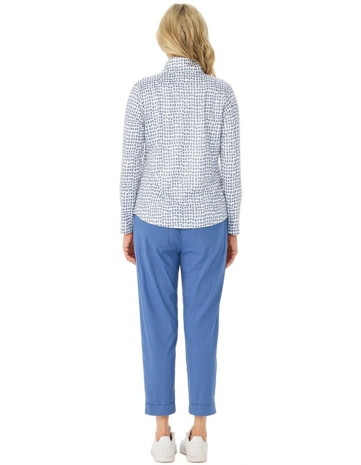 Escape Long Sleeve Stud Neck Polo Top image 2