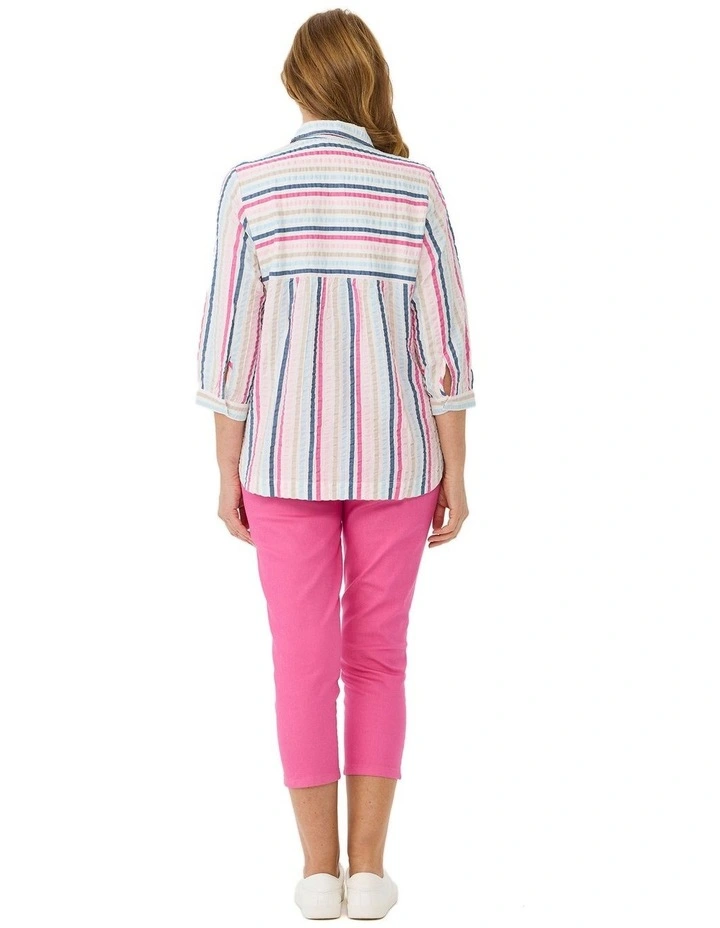 Cassandra Stripe 3/4 Sleeve Shirt image 2
