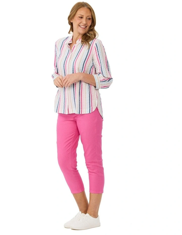 Cassandra Stripe 3/4 Sleeve Shirt image 4