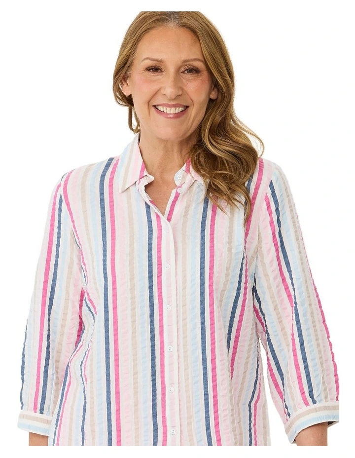 Cassandra Stripe 3/4 Sleeve Shirt image 5