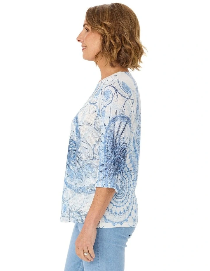 Savvy Swirl 3/4 Sleeve Top image 3