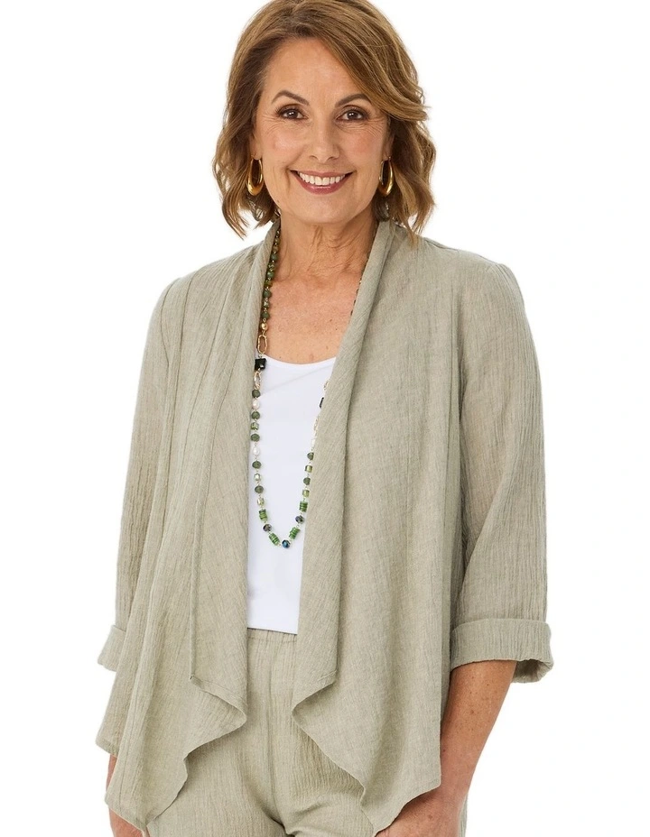 Lumina 3/4 Sleeve Waterfall Cardi image 5