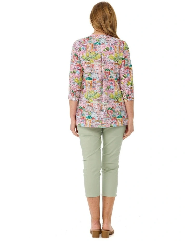 Florence 3/4 Sleeve Open Neck Shirt image 2