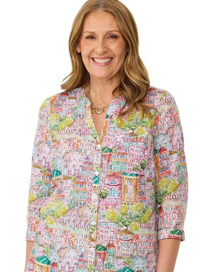 Florence 3/4 Sleeve Open Neck Shirt image 5