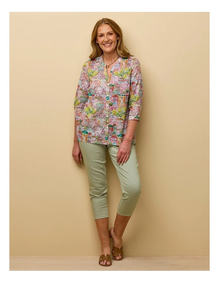 Florence 3/4 Sleeve Open Neck Shirt image 6