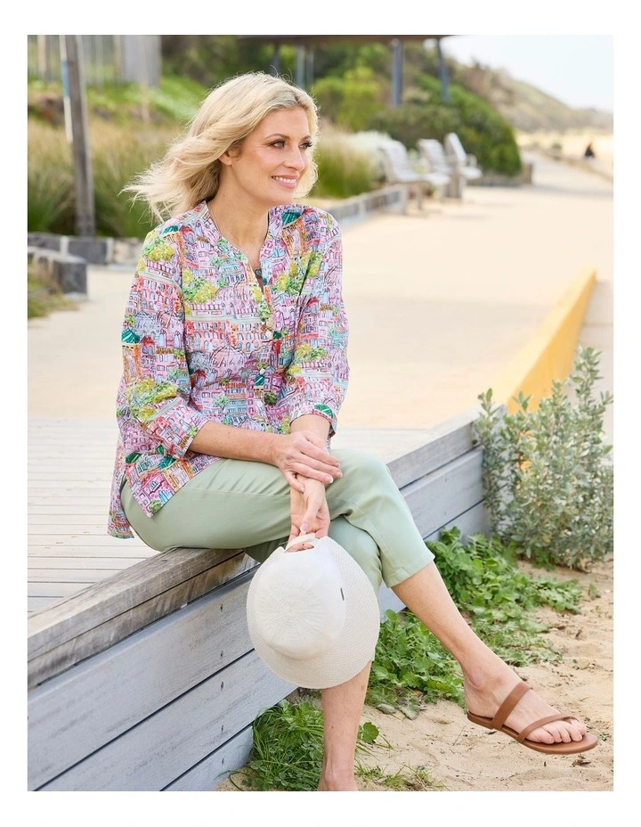 Florence 3/4 Sleeve Open Neck Shirt image 7