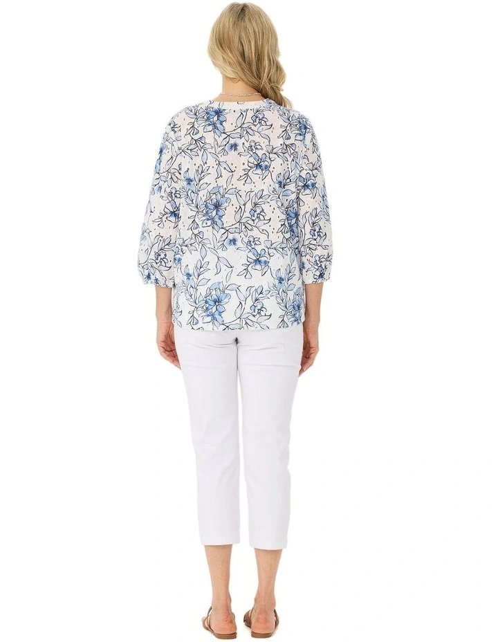 Orly 3/4 Sleeve Broderie Blouse image 2