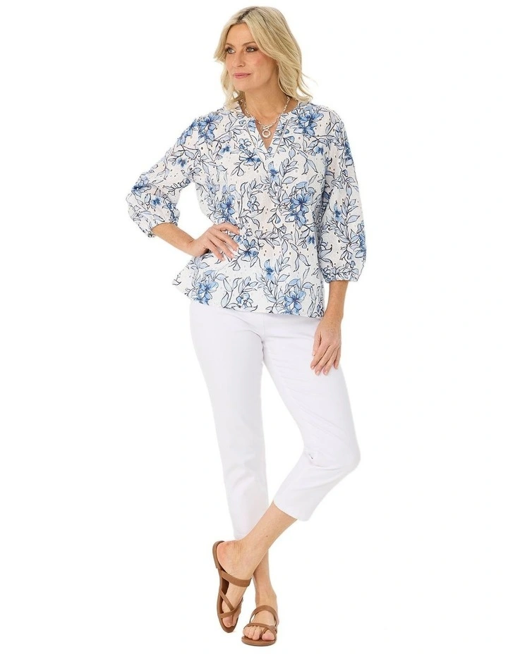 Orly 3/4 Sleeve Broderie Blouse image 4