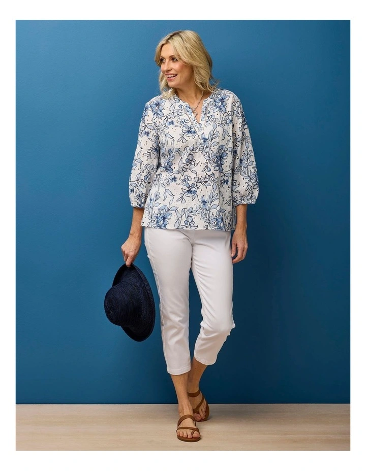 Orly 3/4 Sleeve Broderie Blouse image 6