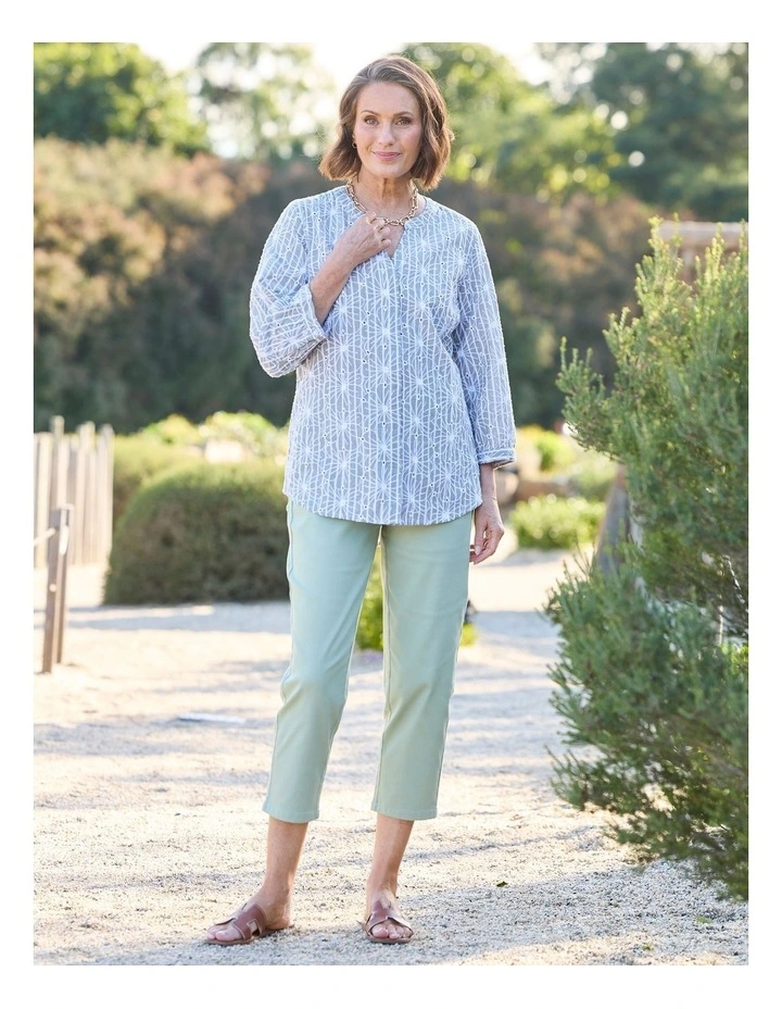 Ricamo 3/4 Sleeve Embroidered Shirt image 7