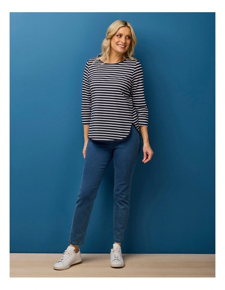 Stripe Eternity 3/4 Sleeve Top image 6