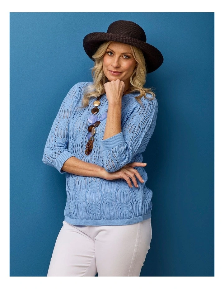 Violet 3/4 Sleeve Sweater image 6