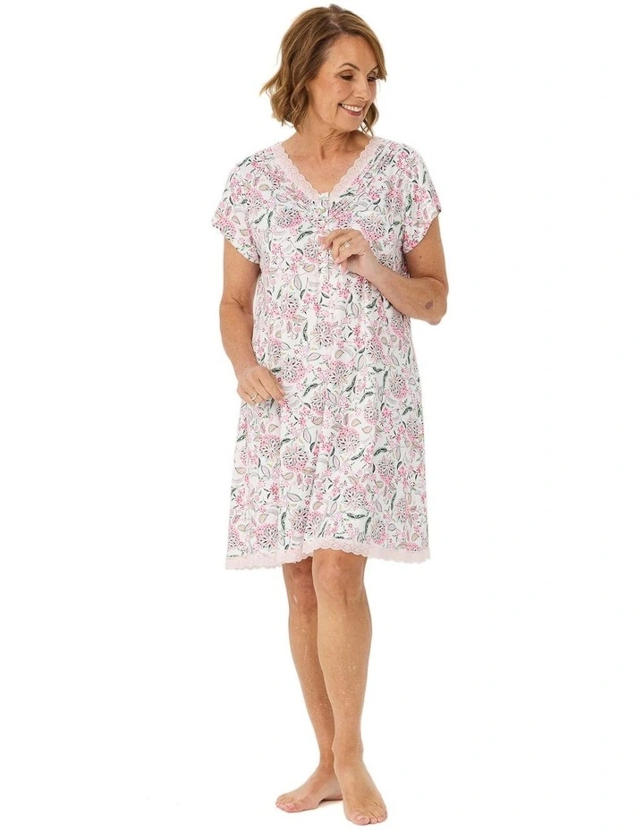 Nora Short Sleeve Nighty In Bag image 4