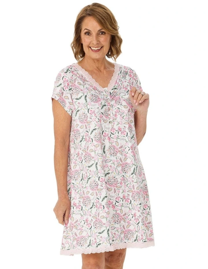 Nora Short Sleeve Nighty In Bag image 5