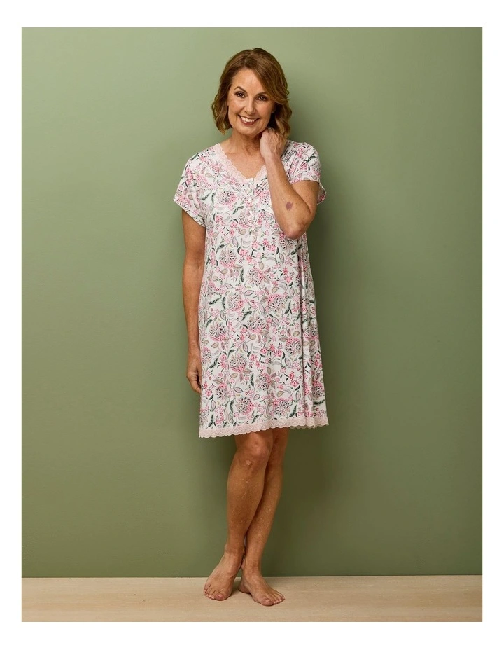 Nora Short Sleeve Nighty In Bag image 6