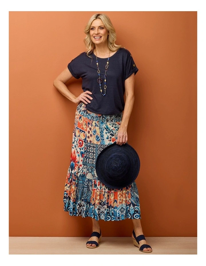 Lia Luxton Short Sleeve Button Detail Top image 6