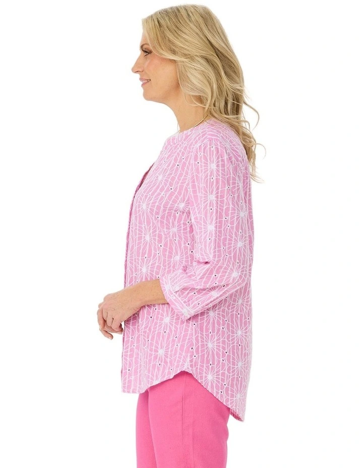 Ricamo 3/4 Sleeve Embroidered Shirt image 3