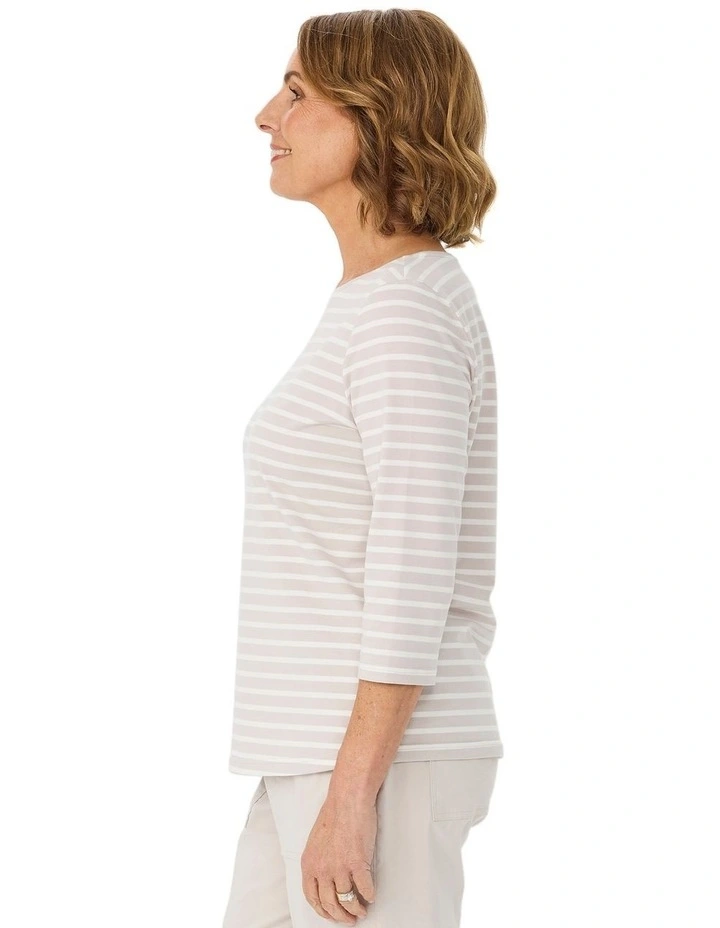 Gisele Stripe 3/4 Sleeve Top image 3