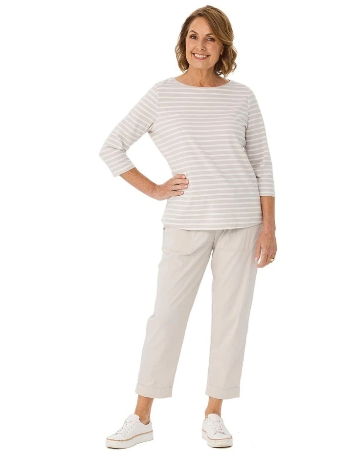 Gisele Stripe 3/4 Sleeve Top image 4