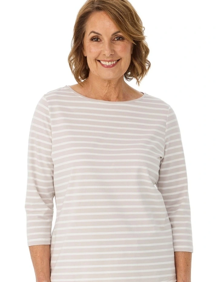 Gisele Stripe 3/4 Sleeve Top image 5
