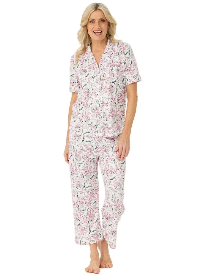 Nora Short Sleeve Crop Pant Pj Set In Bag image 1