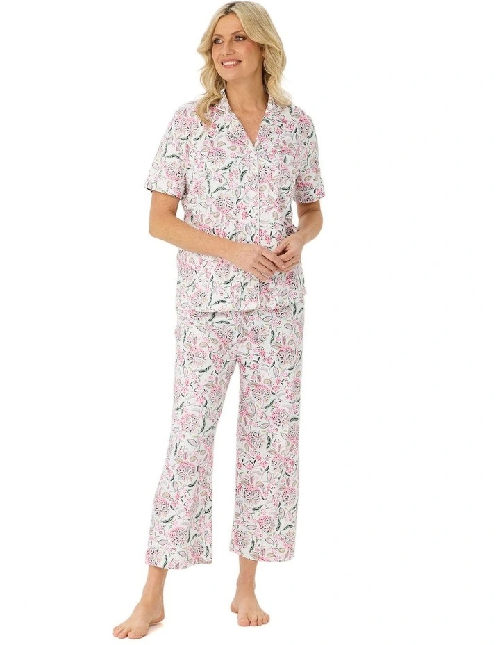 Nora Short Sleeve Crop Pant Pj Set In Bag image 4