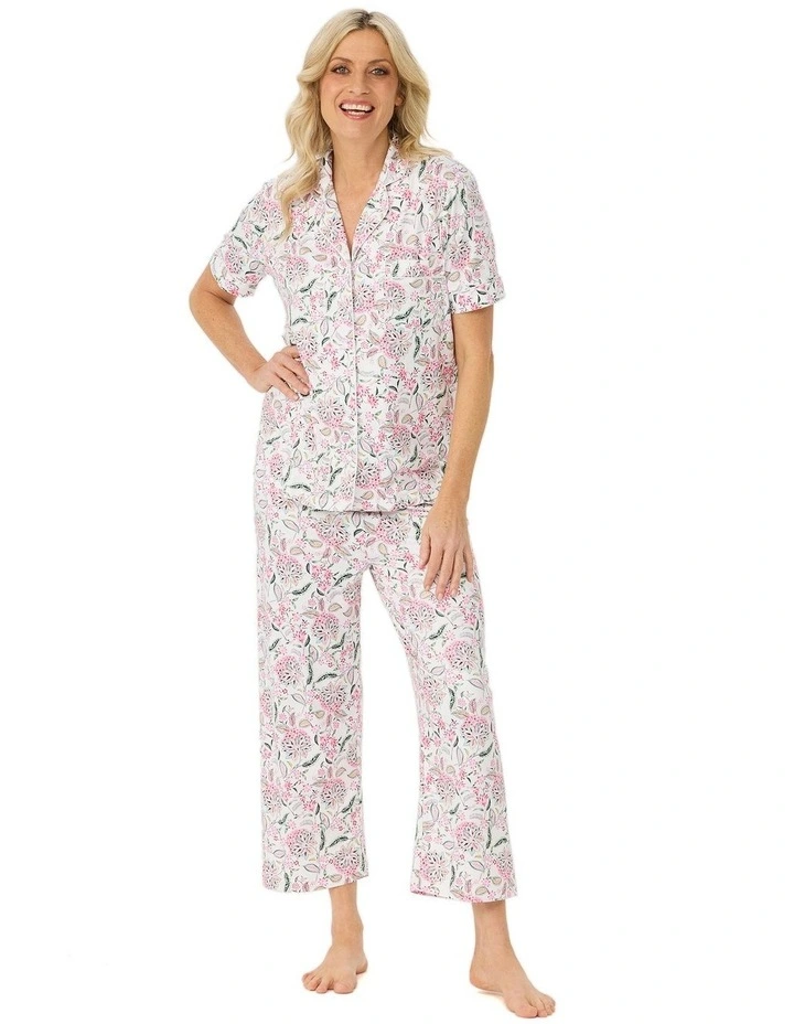 Nora Short Sleeve Crop Pant Pj Set In Bag image 5