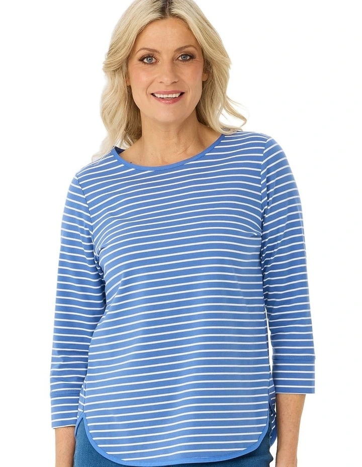 Stripe Eternity 3/4 Sleeve Top image 5