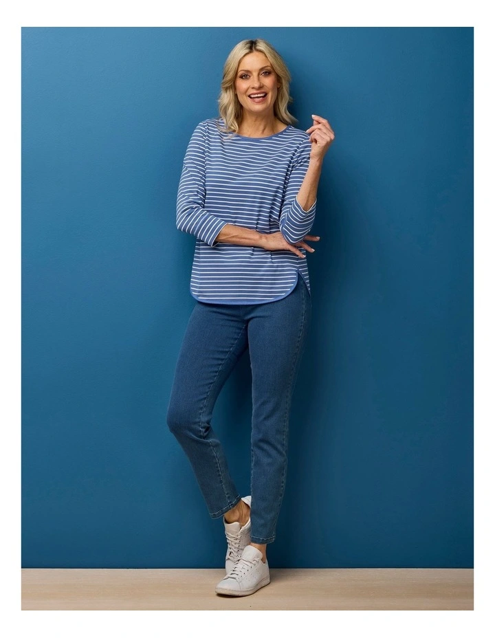 Stripe Eternity 3/4 Sleeve Top image 6