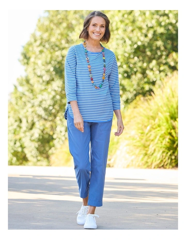 Stripe Eternity 3/4 Sleeve Top image 7