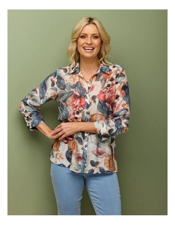 Bonita Diamante 3/4 Sleeve Shirt image 6