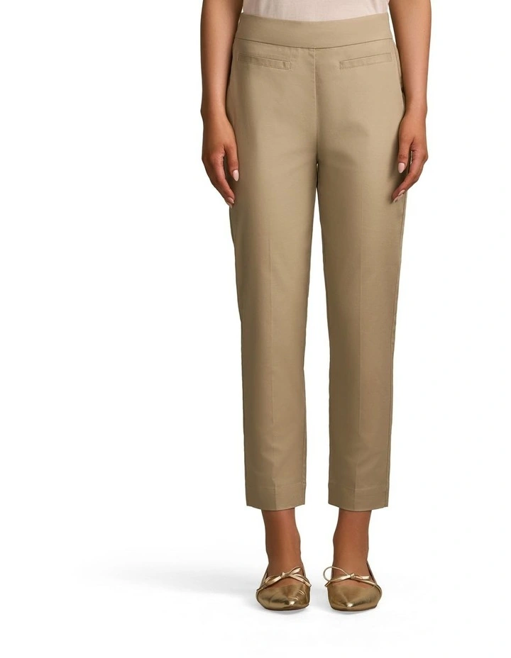 7/8 Tapered Pant in Latte image 1
