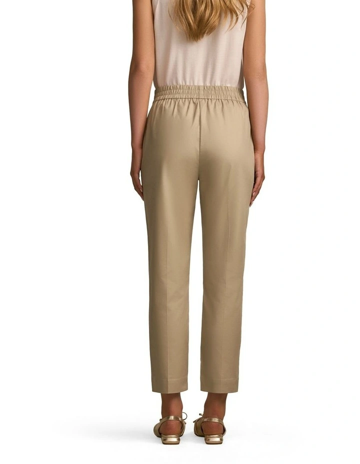 7/8 Tapered Pant in Latte image 2