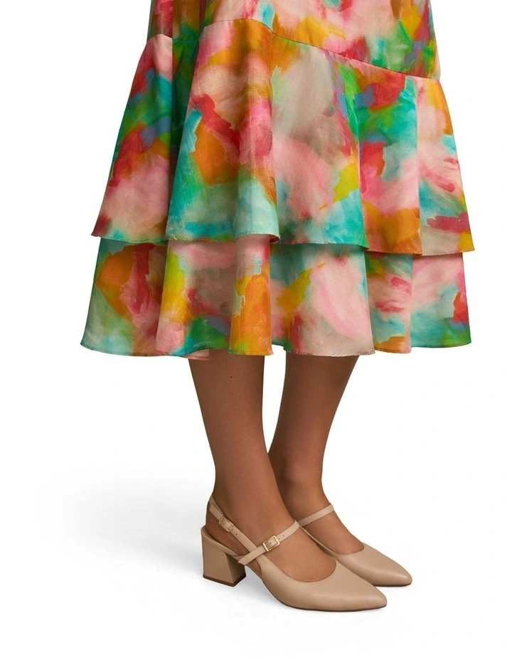 Tiered Skirt in Abstract Print image 4