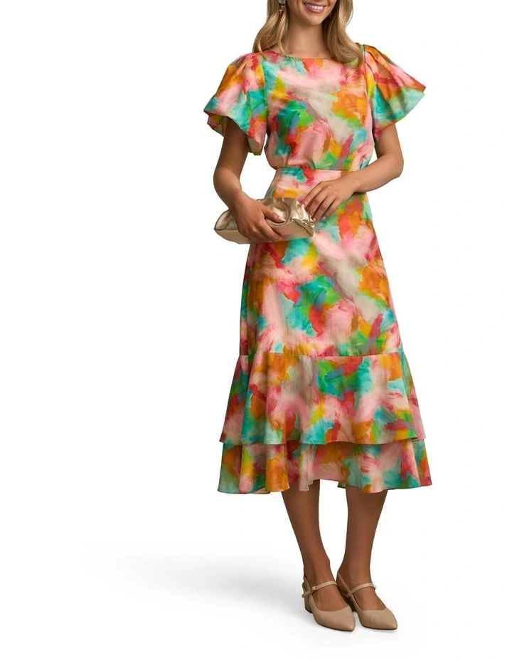 Tiered Skirt in Abstract Print image 6