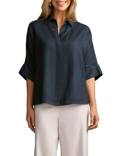 Relaxed Lightweight Shirt in Ink