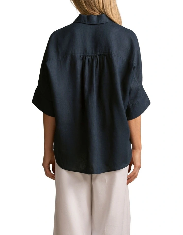 Relaxed Lightweight Shirt in Ink image 2