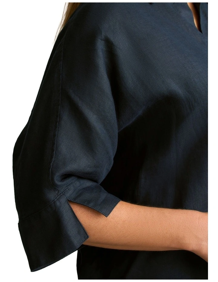 Relaxed Lightweight Shirt in Ink image 6