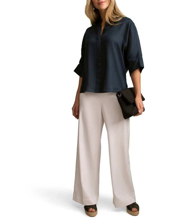 Relaxed Lightweight Shirt in Ink image 7