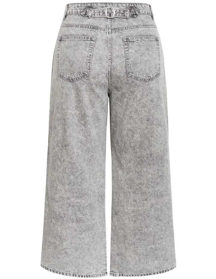 Harley Fit Leila Side Stripe Wide Leg Jean in Light Grey Wash image 4