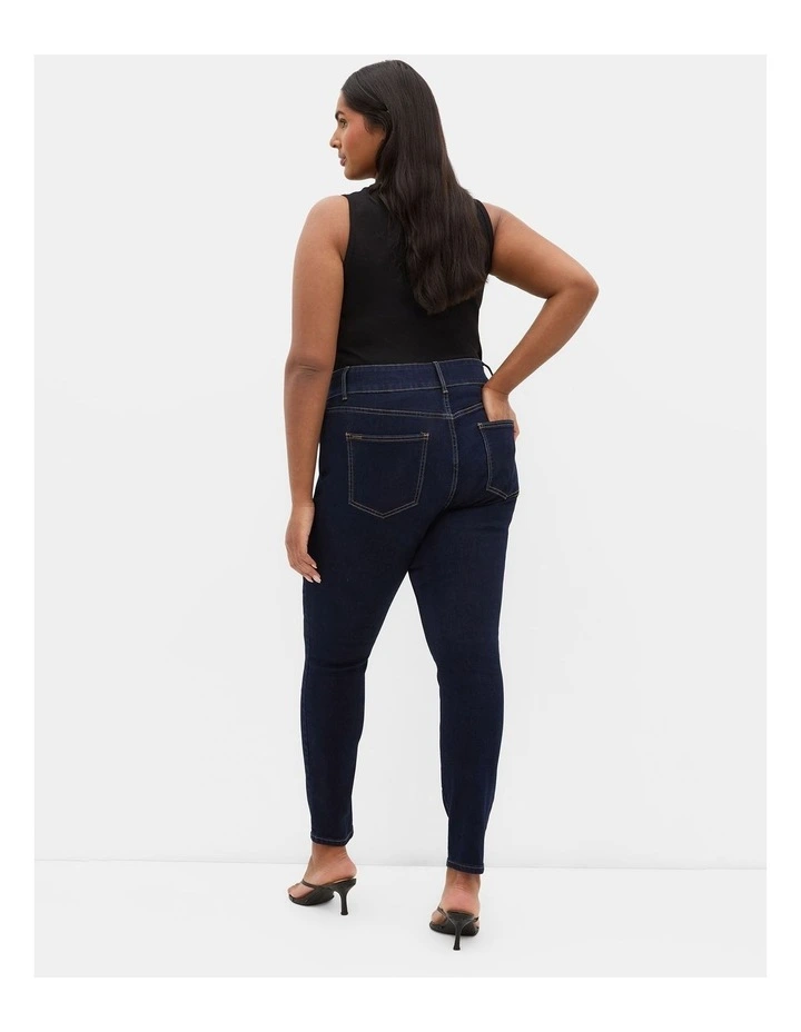 Asha Fit Ultra Skinny Leg Short Jean in Dark Wash image 2