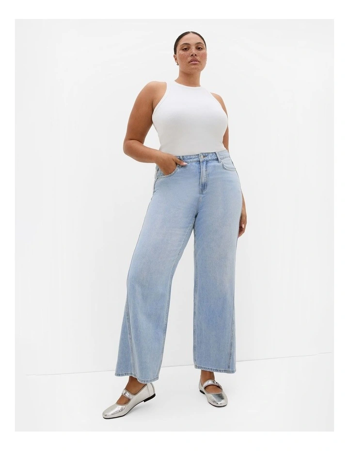 Harley Fit Kayla Wide Leg Jean in Light Wash image 1
