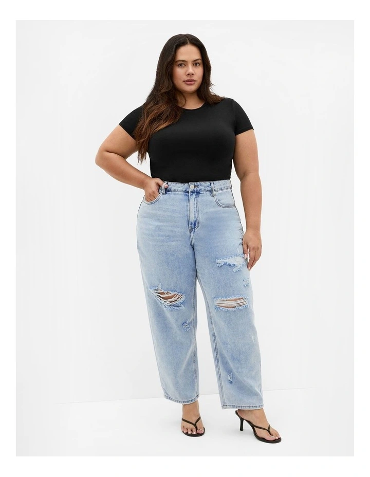 Harley Fit Mum Vintage Ankle Grazer Jean in Vintage Wash image 1