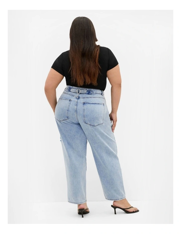 Harley Fit Mum Vintage Ankle Grazer Jean in Vintage Wash image 2