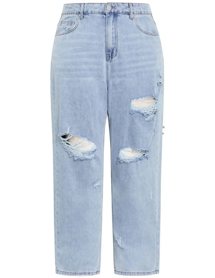 Harley Fit Mum Vintage Ankle Grazer Jean in Vintage Wash image 3