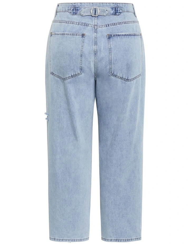 Harley Fit Mum Vintage Ankle Grazer Jean in Vintage Wash image 4