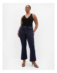 Harley Fit Side Split Flare Leg Jean in Dark Wash
